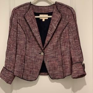 Etcetera Single Button Blazer Size 6 Multi-Color